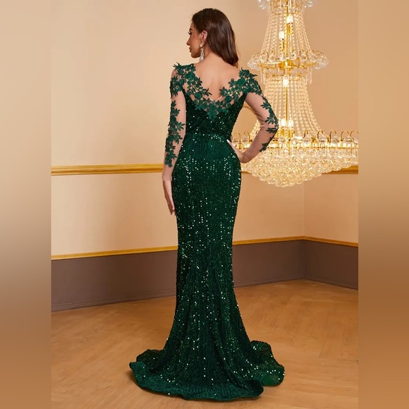 Jane Chic Designs 3D Floral Sequin Dress - Picture 2 of 5